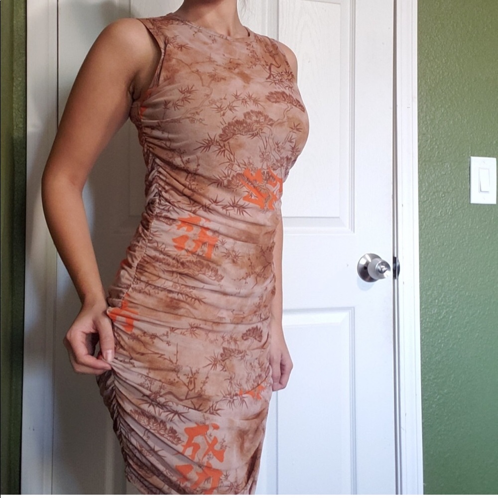 PLT Asian inspo body con dress